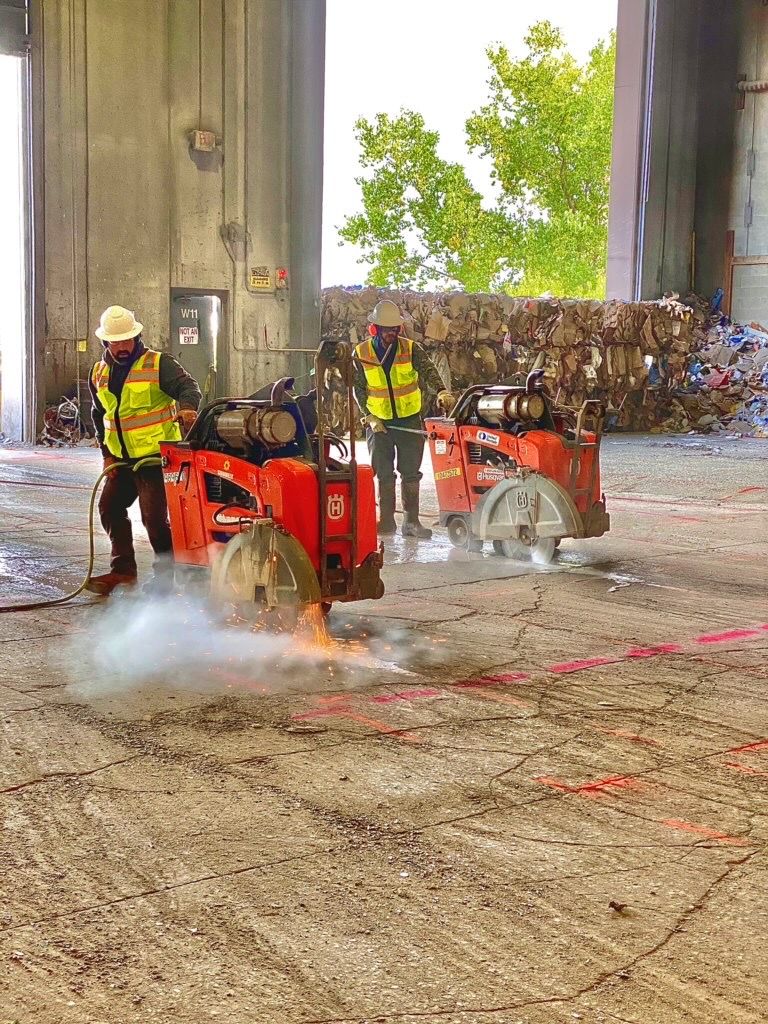 Grand Companies crew cutting concrete on a Minnesota jobsite